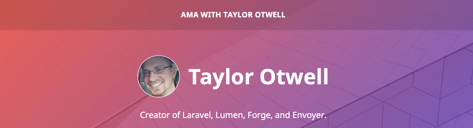 Live AMA with Taylor Otwell image