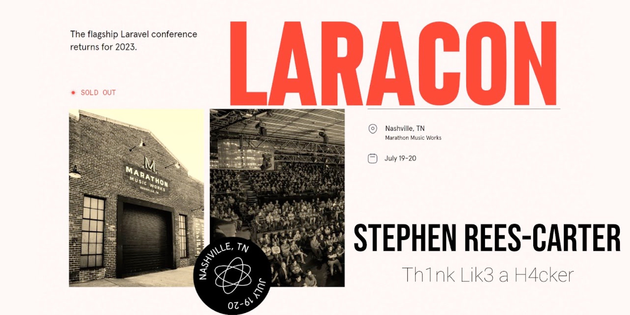 Stephen Rees-Carter's "Th1nk Lik3 a H4cker" talk from Laracon image