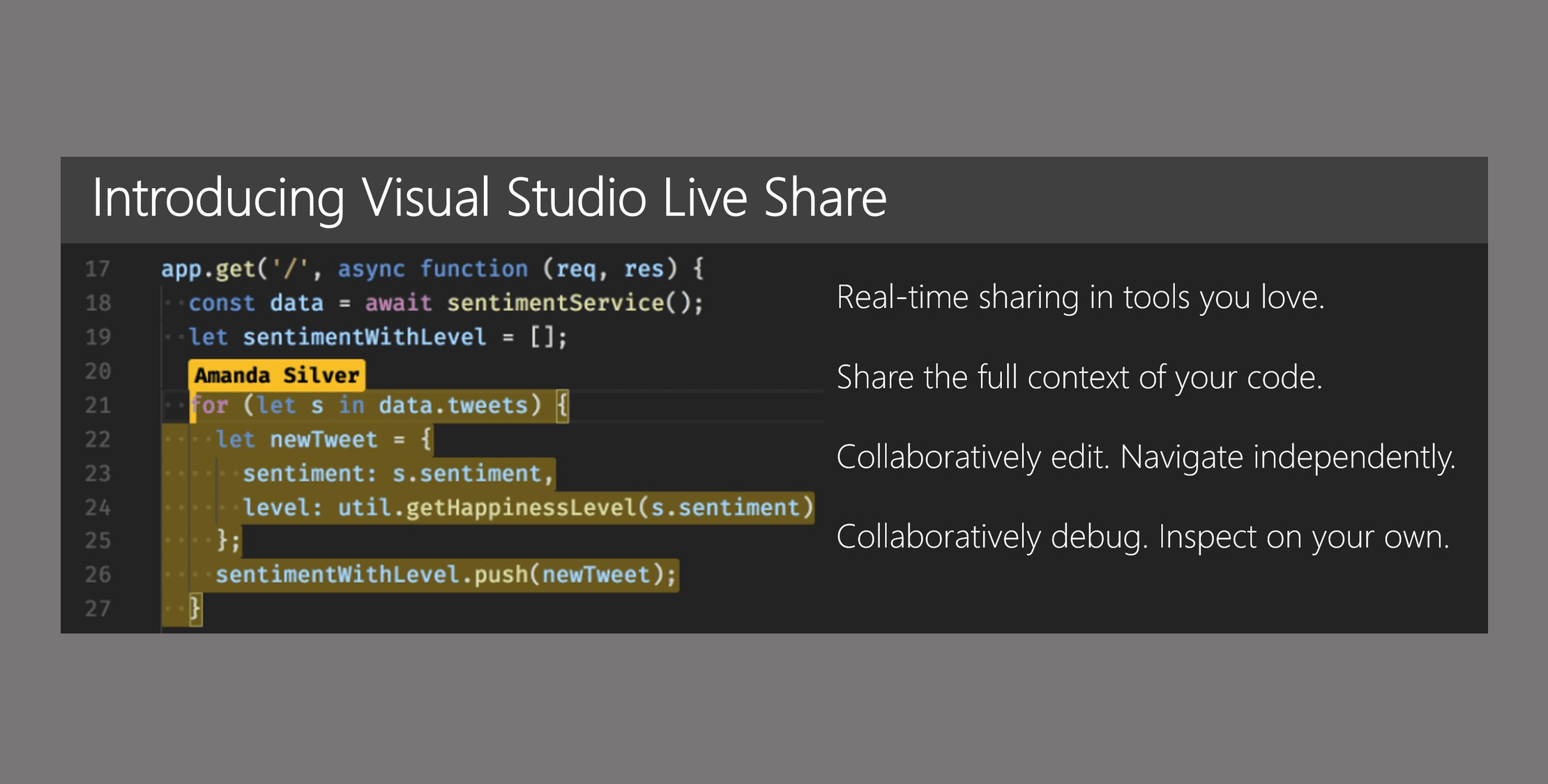 Visual Studio Announces Live Share – Real-Time Editor Collaboration image