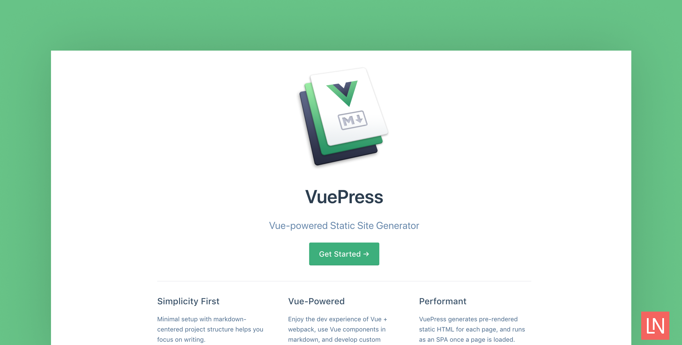 VuePress: A Vue-powered Static Site Generator image