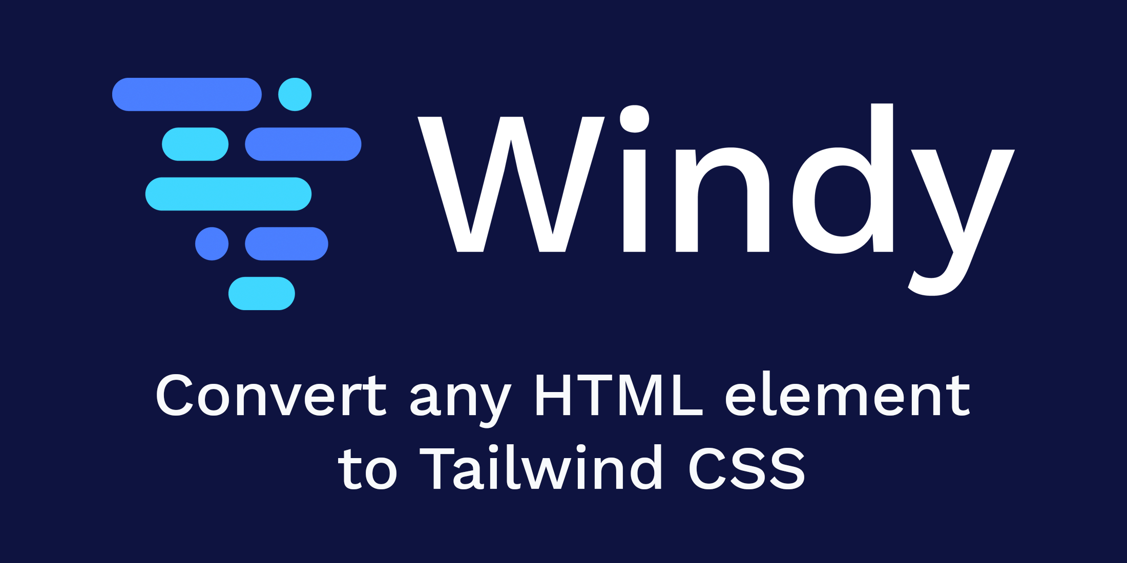 Convert any HTML element to Tailwind CSS with Windy image