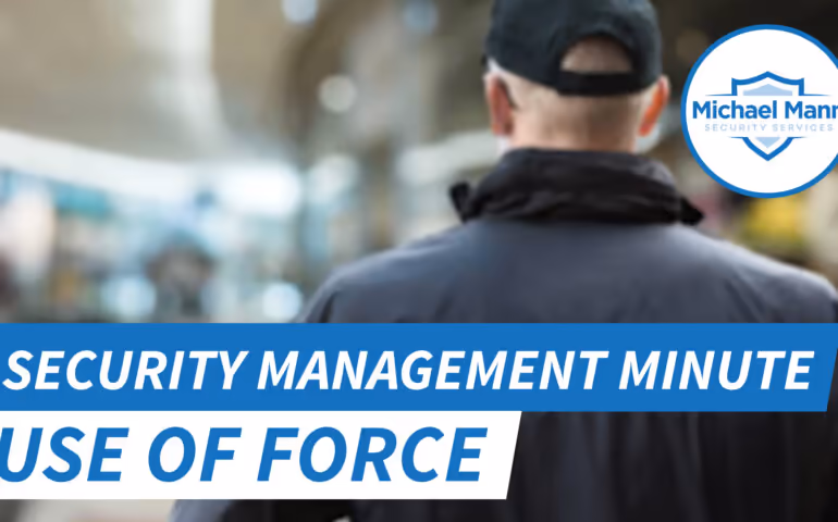Security officer standing guard at post assignment