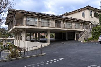 Coworking desk workspace image