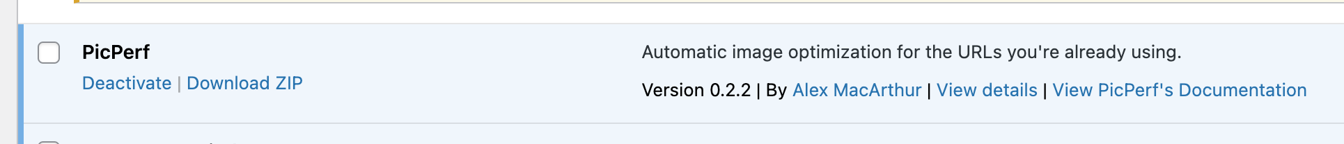 activating the wordpress plugin