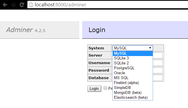 various database support