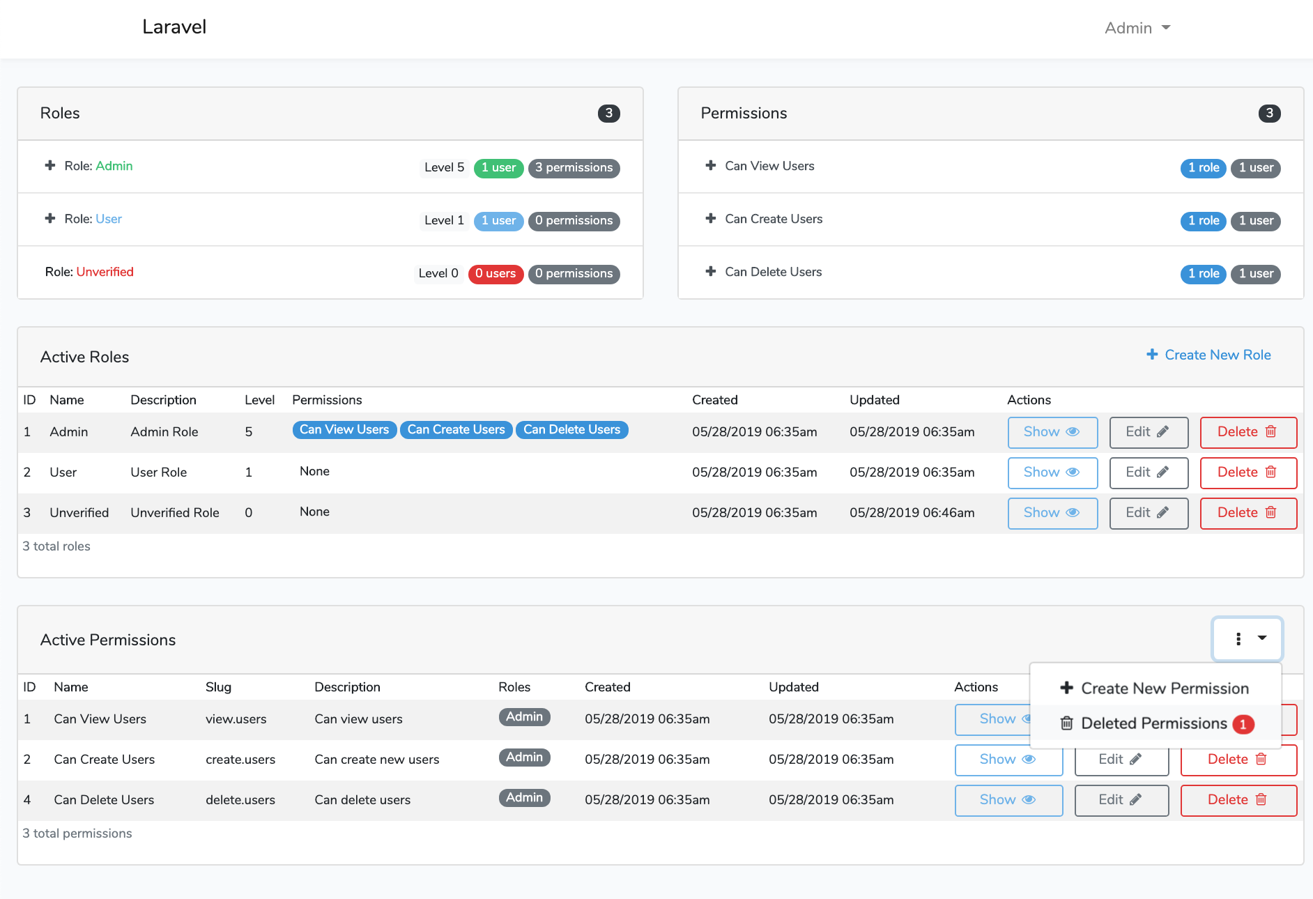 A Powerful package for handling roles and permissions in Laravel ...