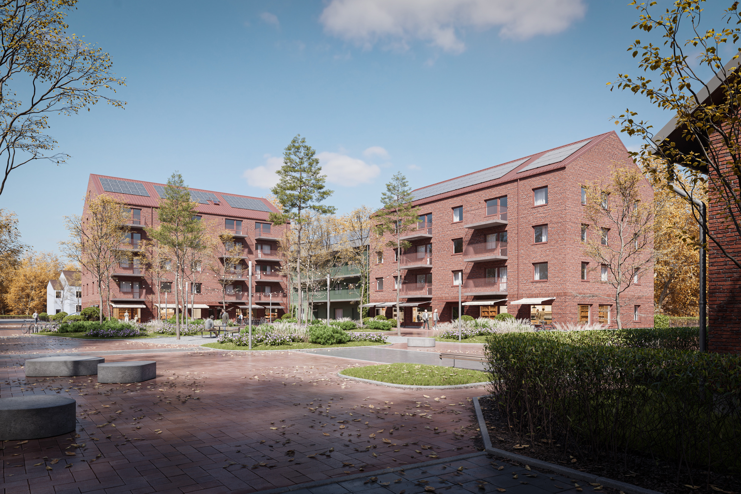 Renderad bild av huset i Picknicken, Malmö