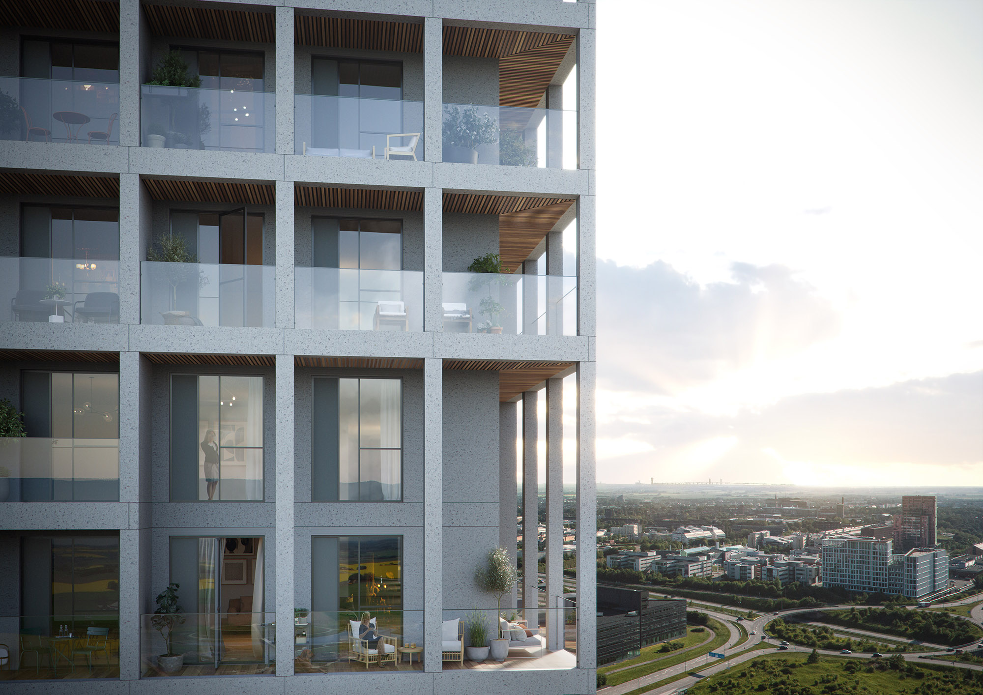 Renderad bild av Brunnshögstorg