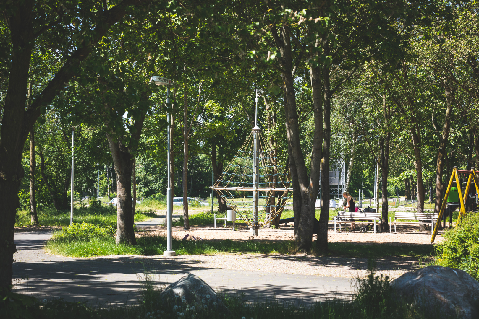 Färgglad lekplats för barn i Landskrona