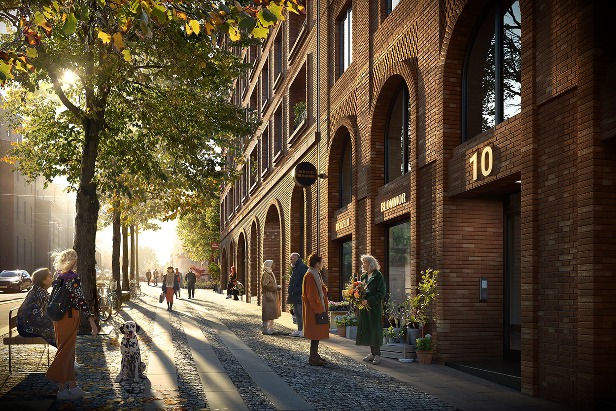 Vy från Berzeliigatan i Göteborg