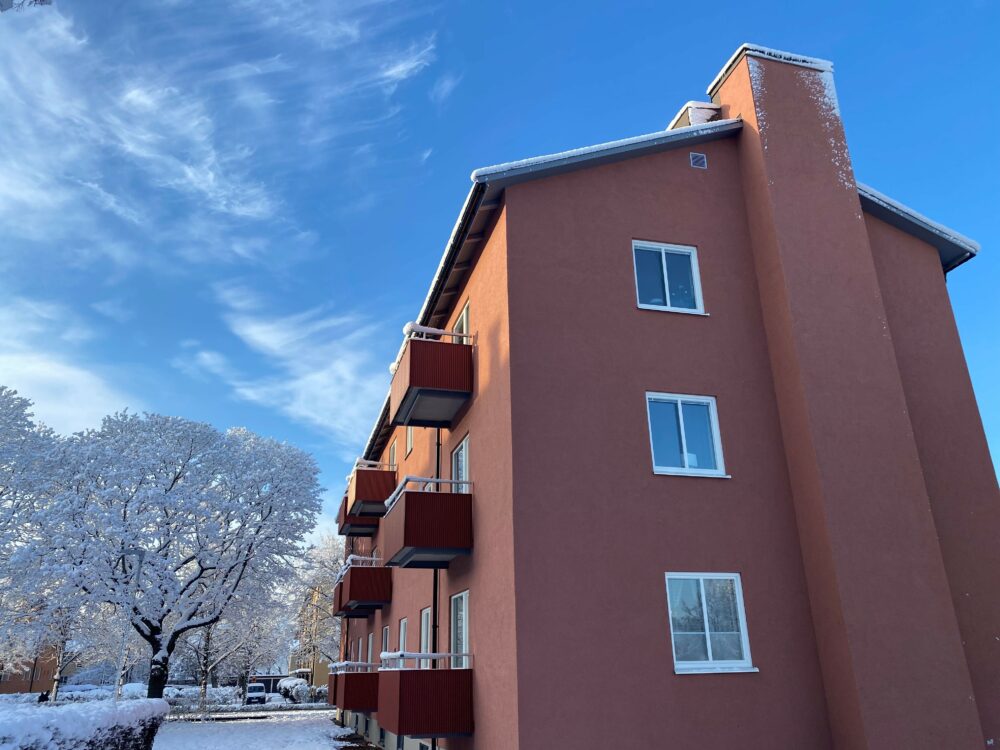 Flerfamiljshus utifrån BRF Kungsberget Linköping