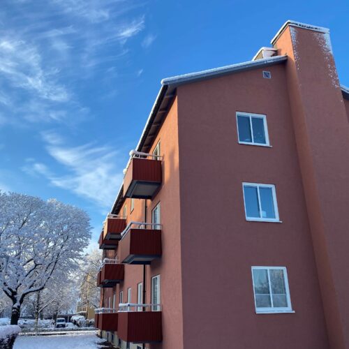 Flerfamiljshus utifrån BRF Kungsberget Linköping