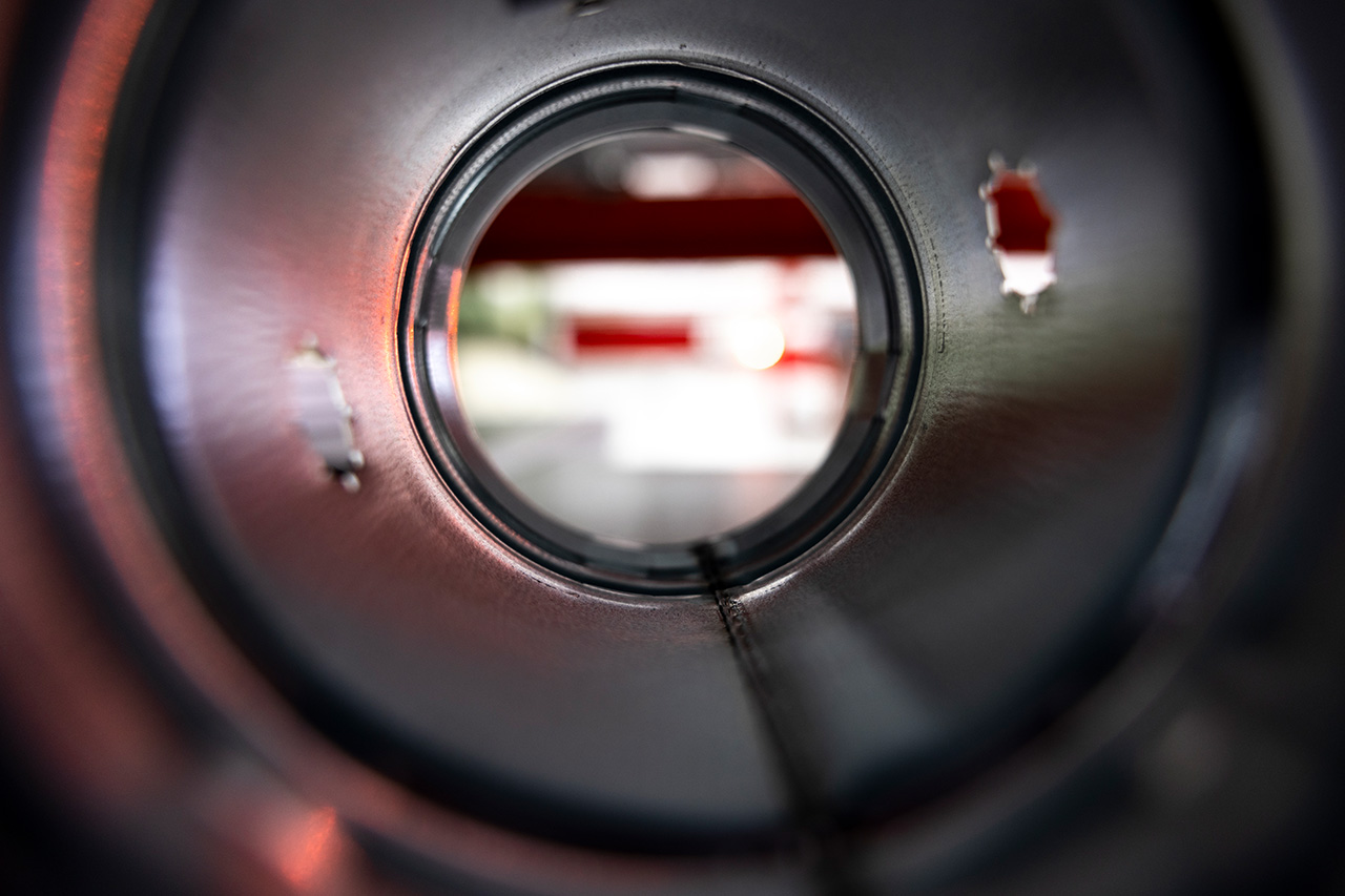 insidan av ett brandspjäll