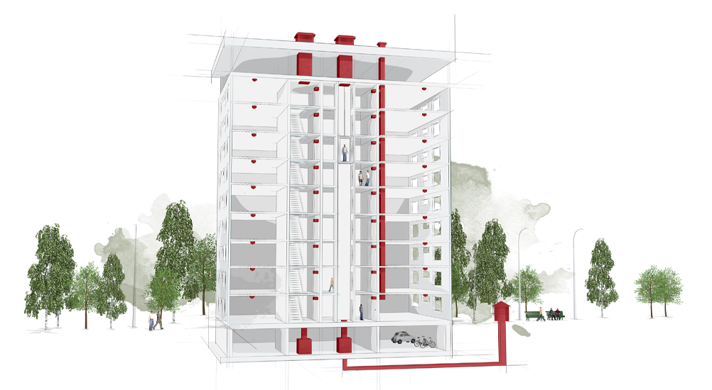 hagabs resque brandgaskontroll i höga byggnader