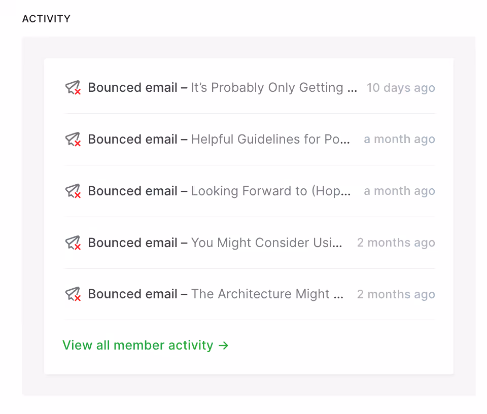 bounced email list