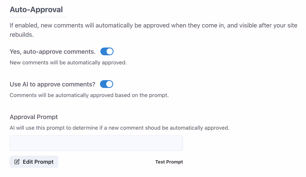 auto-approval settings