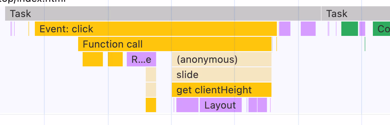 main thread activity for old-school approach