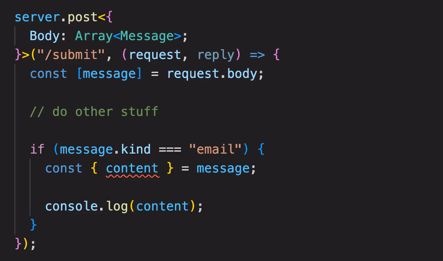 example fastify route showing typescript error
