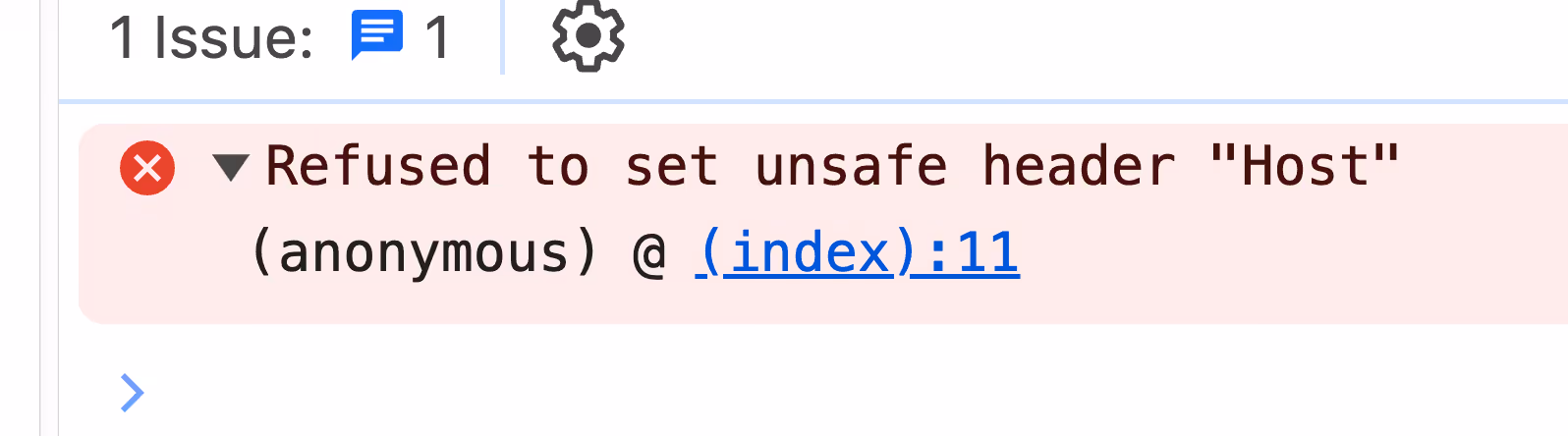 error from XMLHttpRequest
