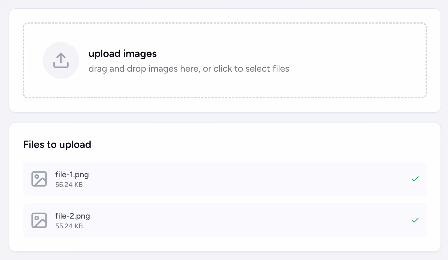 PicPerf's upload UI