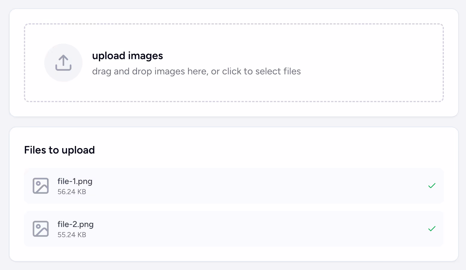 PicPerf's upload UI
