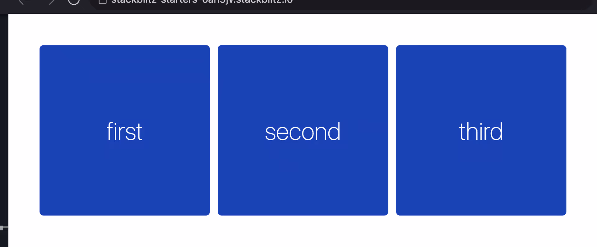 three boxes next to each other