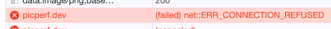 network error when requesting picperf.dev